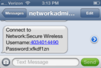 email or phone text message