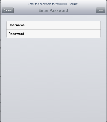 Enter Username and Password