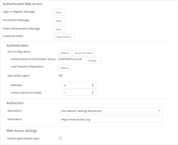 Authenticated Web Access