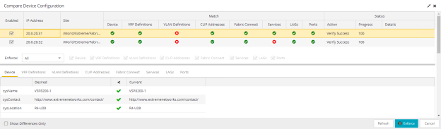 Compare Device Configuration