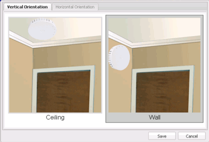 Vertical Orientation: Ceiling or Wall
